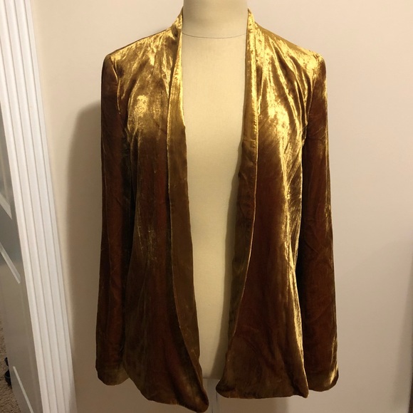 LOFT Jackets & Blazers - Gold velvet LOFT blazer